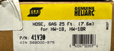 Heliarc 41V30 Welding Gas Hose ESAB Black Vinyl 25' 7.6m For HW-18, HW-18R