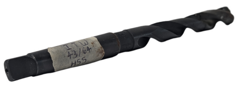 ITW 43/64" High Speed Drill Bit Morse #2 Taper