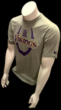Nike Dri Fit Men's Minnesota Vikings Gray Short Sleeve Shirt NFL T-Shirt