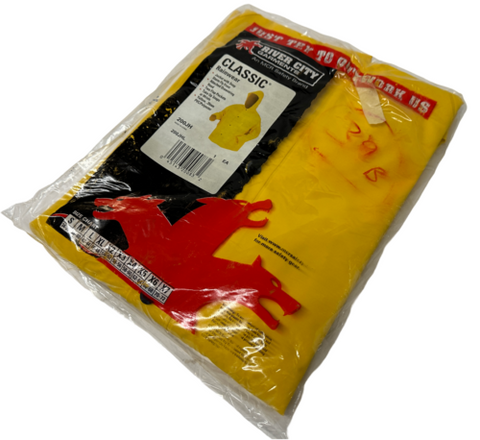MCR 200JH Classic Rainwear Rain Jacket Attached Hood L Yellow Waterproof PVC