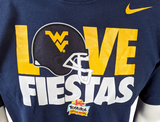 Nike Men's NCAA West Virginia Love Fiesta Bowl Navy Shirt Size Medium