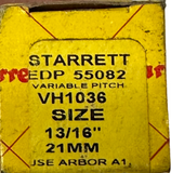 Starrett VH1036 Hole Saw 13/16" 21 mm Size Variable Pitch Use For Arbor A1