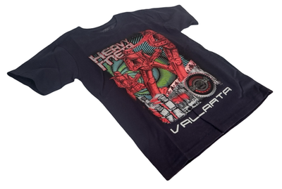 Hard Rock Hotel Youth Heavy Metal Robots Vallarta Graphic Navy Shirt Size Small