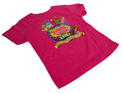 Rabbit Skins Yo Gabba Gabba Live Get The Sillies Out Pink Shirt Size 5/6
