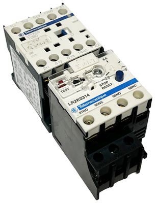 Telemecanique LP1K0910BD Contactor 3-Pole 24VDC w/ LR2K0314 Overload Relay