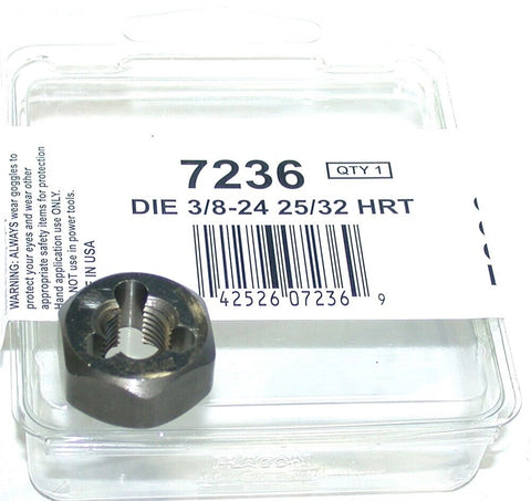 Hanson 7236 Hexagon 3/8"-24 UNF Hex Thread Dies