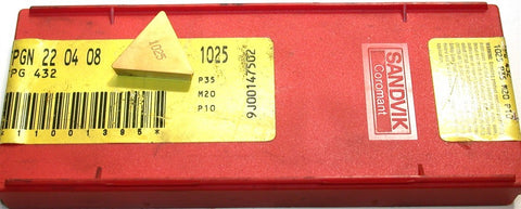Lot of 9 Sandvik TPGN 22 04 08 1025 Indexable Turning Carbide Inserts