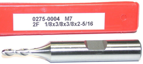 YG-1 Minicut 0275-0004 1/8" Diameter 3/8" Shank 2 Flute HSS End Mill New