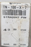 Lot of (4) Lamina TN-100-X-7 Hardened Steel Straight Pin 1" X 7"