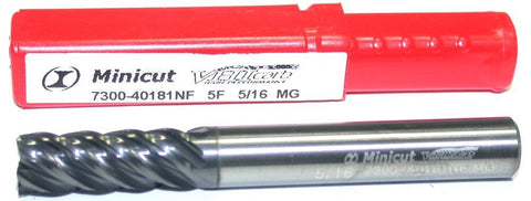 YG-1 Minicut 7300-40181NF 5/16" Diameter 5/16 Shank 5 Flute Carbide End Mill New