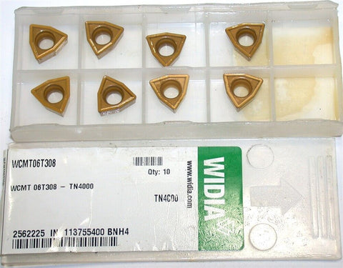Lot of 8 New Widia WCMT06T308 TN4000 Indexable Carbide Drilling Inserts