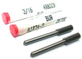 Lot of 2 Carbro A187A-3 498008 3/16" Dia. x 1/2 Cylindrical End Cut Carbide Burr