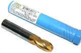 SGS 39166 9/16" Diameter 9/16" Shank 4 Flute TiN Coated Carbide Ball End Mill