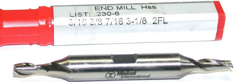 YG-1 Minicut 230-6 3/16" Diameter 3/8" Shank 2 Flute HSS End Mill New