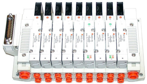SMC SV2100-5FU 5 Unit Solenoid 24V Single 5 position Stack Up Bank Assembly New