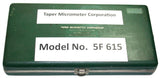 Taper Micrometer Corporation 5F 615 .0001" Precision Taper 6" Micrometer W/Case