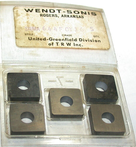 Lot of 5 TRW SNMA 644F CY16 Indexable Turning Carbide Inserts