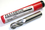 Fullerton 32046 7/16" (.4375) Diameter 7/16" Shank 4 Flute Carbide Ball End Mill