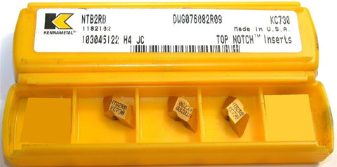 Lot of 3 Kennametal NTB2RB KC730 Top Notch Indexable Buttress Threading Inserts
