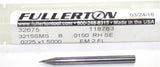 Fullerton 32675 .015" Diameter 2 Flute Solid Carbide Ball End Mill