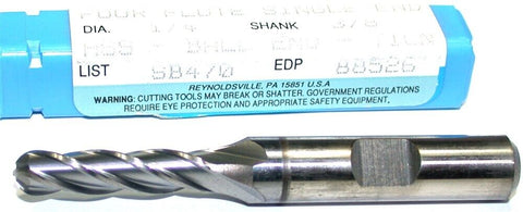 Niagara 88526 1/4" 3/8" Shank 4 Flute HSS TiCN Coat Ball End Mill New