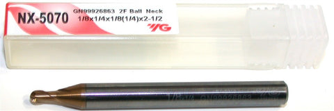YG-1 GN99926863 1/8" Diameter 1/4" Shank NX-5070 2 Fl TiN Coat Carbide End Mill