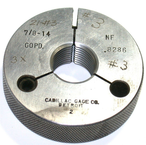 Cadillac 7/8"-14 NF Go Thread Ring Gage