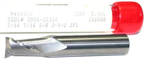 YG-1 Minicut 2000-22350 7/16" Diameter 7/16" Shank 2 Flute Carbide End Mill New