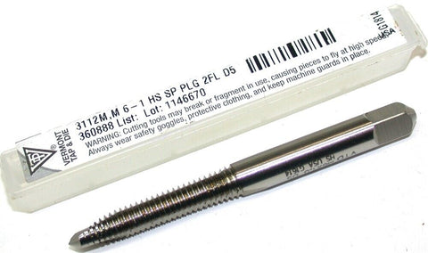Vermont 360888 M6 X 1.0 D5 2 flute Taps