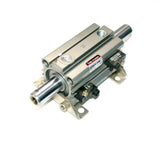 SMC NCDQ2WL32-UIA960 PNEUMATIC DOUBLE SHAFTED AIR CYLINDER W/SENSORS
