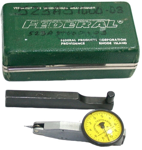 Federal .0025MM Testmaster Test Indicator Set T-3 w /Case