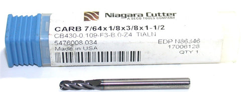 Niagara N86346 7/64" Diameter 1/8" Shank 4 Flute TiAlN Coat Ball End Mill