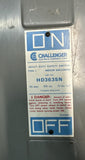 Challenger HD363SN Heavy Duty Safety Switch 100 Amp 600 VAC Max 75 HP Type 1