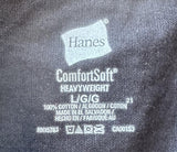 Hanes Men's Bon Jovi Soldier With Guitar Graphic Black Shirt Size Large