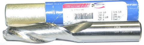 Melin A-2020-MB 5/8" 2 Flute 5/8" Shank HSS Ball End Mill New