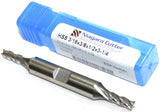 Niagara N46061 3/16 diameter Double End Tin Coat 2 Flute HSS End Mill