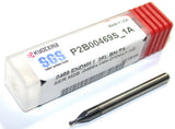 SGS Kyocera P2B00469S_1A .0469" TiAlN Coated Carbide Ball Endmill 2FL 1/8" Shank