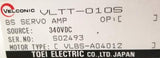 Velconic Toi Electric VLTT-010S BS Servo AMP 340VDC Motor Type VLBS-A04012
