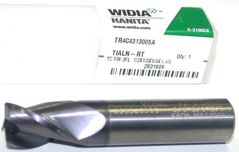 Widia TR4C4313005A 3-Flute Carbide1/2" End Mill New