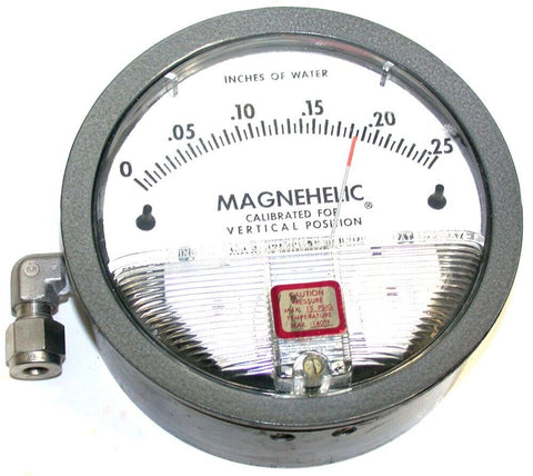 Dwyer Magnehelic 0 to .25 Differential Pressure Gage 2000-00