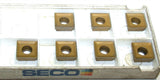 Lot of 7 Seco SONX09T304TR-M10 T20M Indexable Coated Carbide Milling Inserts