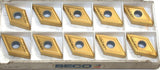 Lot of 10 SECO DNMG 432-MR4 CP250 TiN Coat Carbide 55° Diamond Turning Inserts