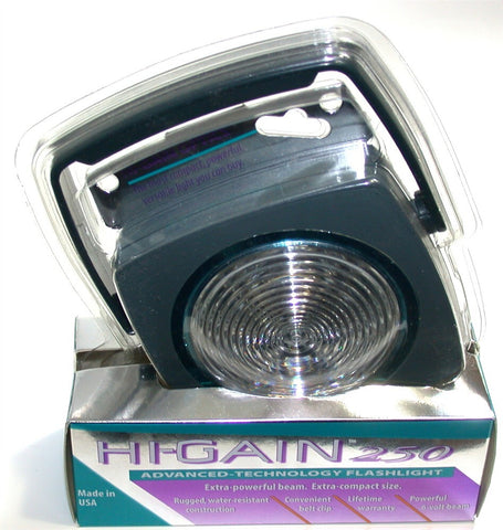 Hi-Gain 250 Rugged, Water Resistant Compact Powerful beam Flashlight Made in USA