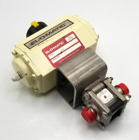 El-O-Matic ES.2.5-3 Pneumatic Valve Actuator 120 PSI W/ Valve