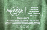 Hard Rock Cafe Women's Las Vegas Green Short Sleeve Shirt Size Medium