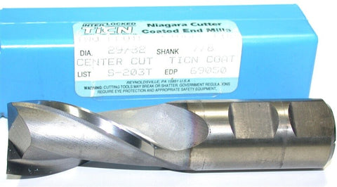 Niagara 69050 29/32" diameter 2 Flute HSS End Mill New