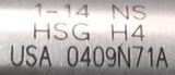 Hertel 41113846 Plug Tap 1-14 NS HSG H4 HSS SP PT 4FL TIN 0409N71A