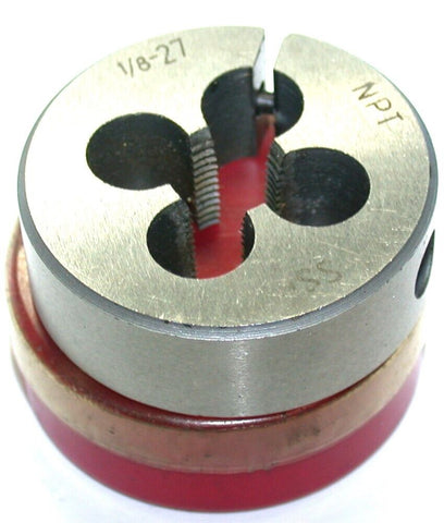 TMX 1/8-27 NPT HSS Adjustable Round Pipe Thread Die 1.5" OD