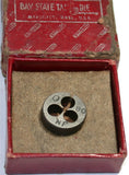 Bay State #0-80 NF HSS Adjustable Round Thread Die Made in USA