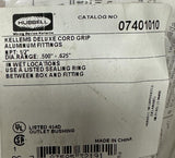 Lot of (2) Hubbell 07401010 Kellems Deluxe Cord Grip 1/2" NPT 0.500-0.625″